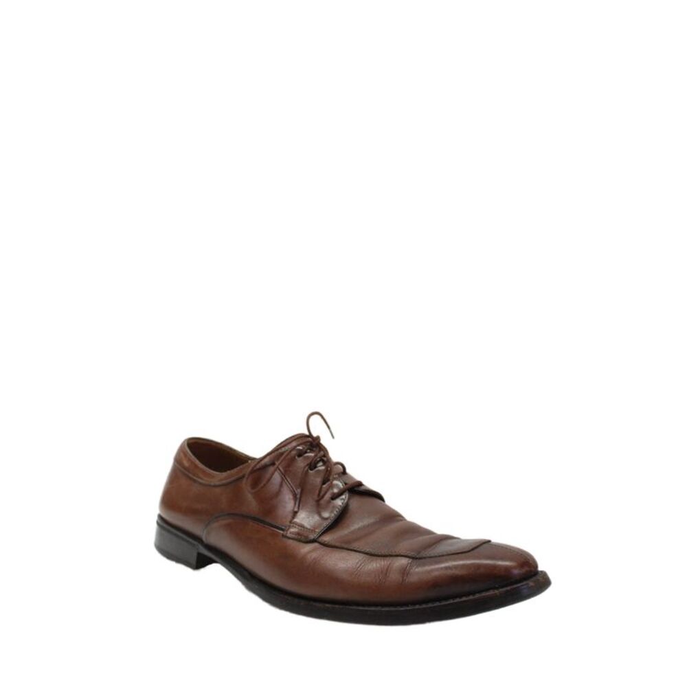 Silvano Sassetti Mens Leather Lace Up Oxford Shoes Brown Size 10.5
